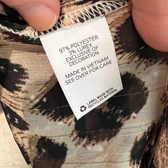 by & by Leopard Print Button-Down Blouse - Brown & Black - Picture 10 of 10